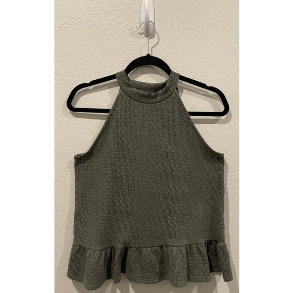 W5 Olive Green Halter Top - Picture 1 of 3